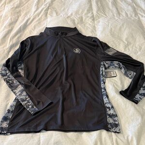 2xl NWT Dark Grey Florida State Seminoles Quarter-Zip Pullover with Camo Accents